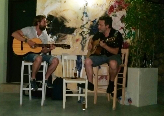 The Blue Orchids acoustic duo unplugged in Crete