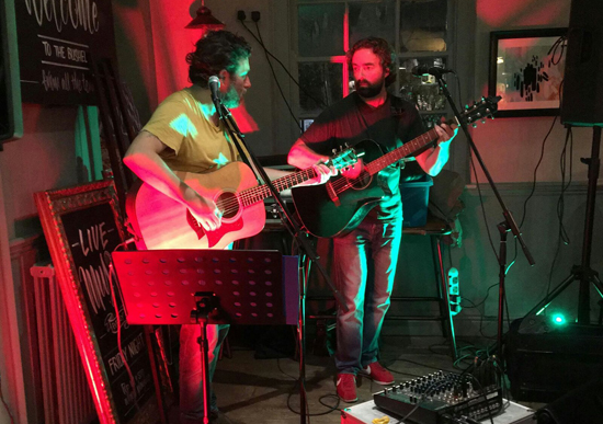 The Blue Orchids acoustic duo at The Bushel, Bury St Edmunds