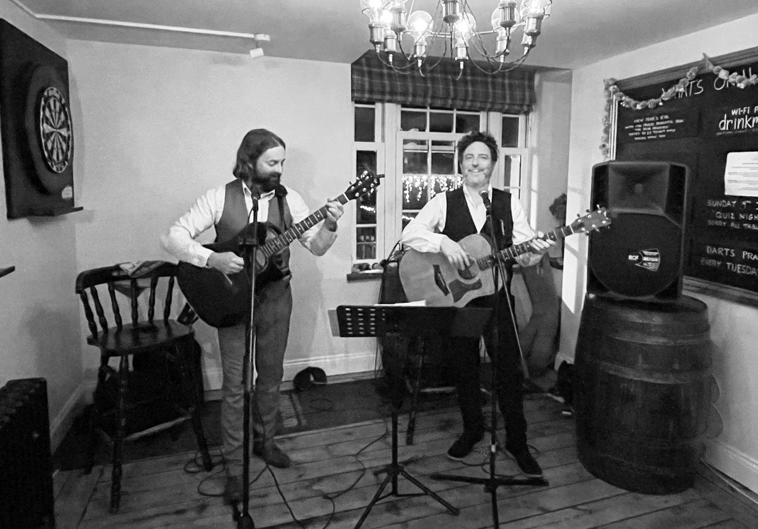 The Blue Orchids acoustic duo at The Ship Inn, Gt Holland